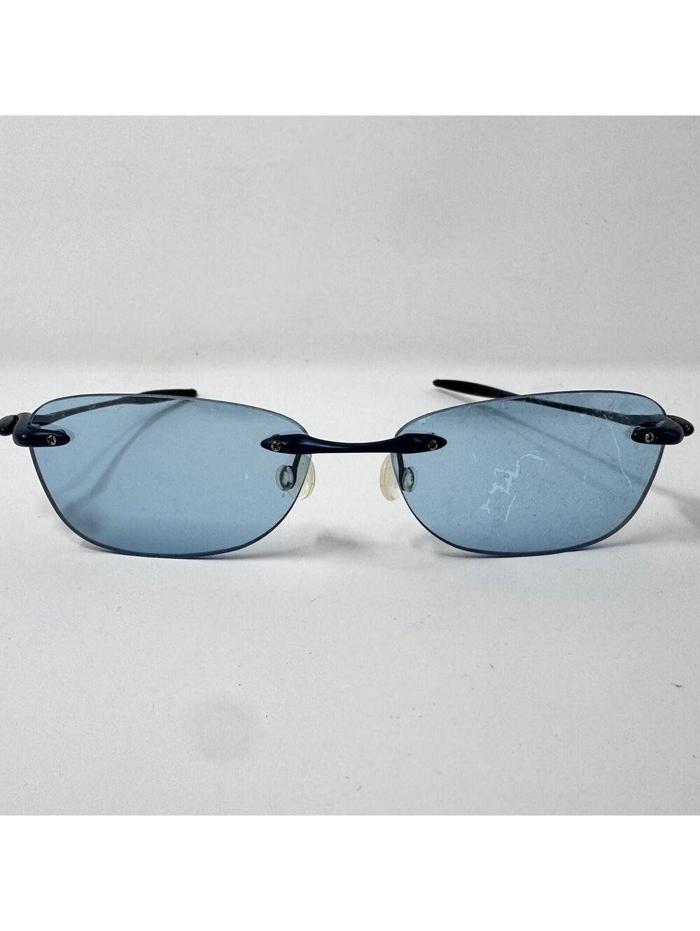 Vintage Oakley Why 3 05-855 Cobalt Sunglass Frames Blue Iridium READ